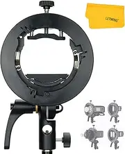 Godox S2 Flash Bracket Bowens Mount Holder for Godox AD200Pro, AD200, AD400Pro, V1 Series V860II Series TT685 Series TT350 Speedlite and Snoot Series, Softbox, Reflector, Diffuser