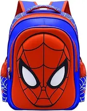 [Tvmpkix] Toddler School Backpack 3D Comic Schoolbag Waterproof Lightweight Backpack for Elementary Student Schoolbag Kids（Blue M）, Spiderman, Medium, Traditional Backpacks