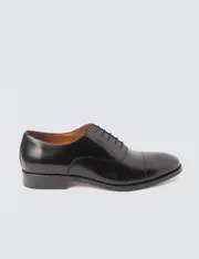 Hawes & Curtis Black Leather Oxford Shoe Size: 10