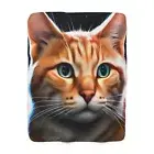 Majestic Cat throw blanket Sherpa Fleece Blanket 50x60