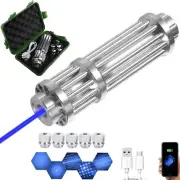 Yinnrent High Power Blue Flashlight, Long Range Blue Flash Light with Adjusta...