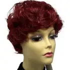 ASHRO Pixie Wig Dark Burgundy Wine Short Curly Synthetic Hair for Women NWT