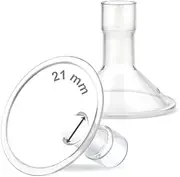 [Maymom] Myfit 21Mm Shields; Compatible with Medela Breast Pump- Personalfit, Freestyle, Harmony, Maxi, Freestyle Flex Connector; Connect to Widemouth/Narrow Connector, 2Pcs