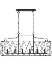 Crystorama Zucca 6 Light English Bronze & Antique Gold Linear Chandelier