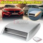 Universal Car Decorative Air Flow Intake Hood Scoop Vent Bonnet Cover Trim Silve