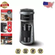 Rapid Brew 2-in-1 Capsule Coffee Maker - 6~12oz Capacity, Adjustable Height