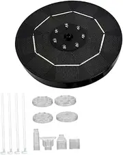 1 Set Solar Powered Fountain Pump with LED Light for Outdoor Garden Water Features Energy Efficient Waterfall for Bird Baths and