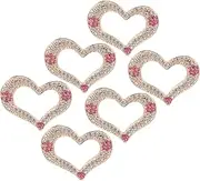 OSALADI 10Pcs Heart Rhinestone Applique Patches for DIY Clothing and Shoes Durable Decors for Handmade Crafts Sparkling Accessories for Fashion Design