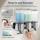 3 Chamber Shower Soap Dispenser 304 Stainless Steel Wall Shampoo Dispenser dsGNH