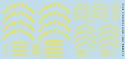 1/18 1/12 1/24 1/20 1/43 YELLOW Tire Decals for Formula one models TBD814