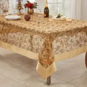 Gold Christmas Print Tablecloth – Available in 4 Sizes