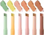 Concealer Pen, Face Cover Stick, 6 Color Facial Contour and Highlight Set, Lightweight Long-Lasting Neutralizer, Hides Blemishes and Dark Circles for All-Day Wear, 4g Each 6 Pieces