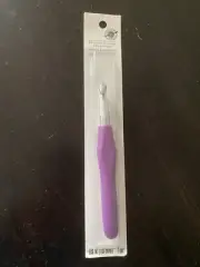 Loops & Threads Crochet Hook Aluminum Size 10mm with Ergonomic Purple Handle New