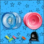2X YOYO K2 MAGICYOYO - CLEAR BLUE & PINK - FREE SHIPPING - AUSTRALIA BASED