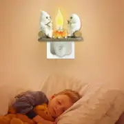 Ghost Campfire Flickering Nightlight,Fire MarshmallowNight Light HalloweenGiftLQ