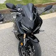 waase Windscreen Windshield Wind Deflector Shield Screen Visor Glass For Honda CBR650R CBR 650 R 2019 2020 2021 2022 (Black)