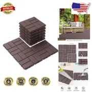 Waterproof Interlocking Patio Tiles - 9 Pack, 12x12 Outdoor Flooring Solution