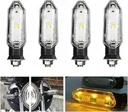 Dirt Bike Headlamp For BMW For F800GS For S1000RR For R1250GS For K1600GT Motorcycle LED Turn Signal Lights Universal Front Rear Turn Signal LED Lights Motorcycle Headlamp(4 Piece)