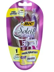 Bic Soleil Womens Razors Twilight + Glow Comfort Shield 3-Blades (5 Ct.)