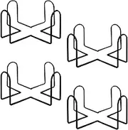Flyup Coaster Holder, 4 PCS Metal Holder for Square or Round Coaster Sets Home Wrought Iron Shelf Decoration (Style 1)