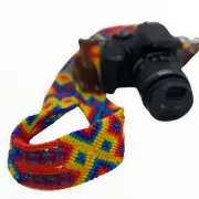 Handwoven Macrame Colorful Yellow Camera Strap Shoulder and Neck Fit