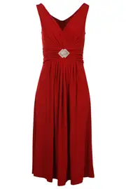 Cross Over Diamante Dress--EVE-ES2740