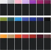[Xuhal] 21 Pcs Prefolded Pocket Squares for Men Flat Polyester Rectangular Pocket Square Masculine Suit Handkerchief on Card, 21 Colors, Classic Color, One Size
