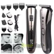 Electric Professional Hair Clippers Trimmer Kit Men Cutting Machine Barber Salon
