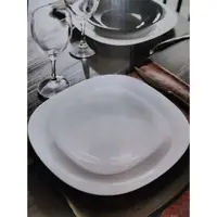 在飛比找蝦皮購物優惠-Luminarc 法國 樂美雅時尚餐盤 盤子 白玉玻璃 特有