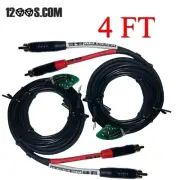 4 FT TECHNICS 1200 1210 GOLD TIP SHIELDED RCAS STOCK RCA PCB BOARD & GND WIRE