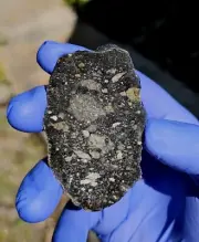 Meteorite**NWA 16716, Lunar Fragmental Breccia**17.382 grams, New Dark Lunar!!!