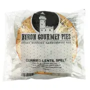 Organic Byron Gourmet Pies Vegan Spelt Curried Lentil Pie Bulk Buy 6 x 220g – Fresh, healthy organic delivery | Doorstep Organics