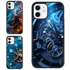 Plastic TPU Case For iPhone SE XS XR Max 5 6 7 8 Plus watch mechanical clockwork