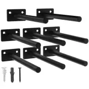 LEOPO 8 Pack-6 inch Floating Shelf Bracket Hidden Brackets for Wood Shelf