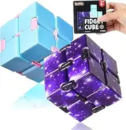 Infinity Cube Fidget Toy | Stimulating & Engaging Fidget Toy | Teen Boy Toys | Fidgets for Adults | Travel Toys | Gifts for Teenage Boys | 10 Year Old Boy Gift Ideas | 2 Pack Plastic