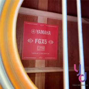 分期免運 終身保固 贈硬盒/千元配件 山葉 Yamaha FGX5 紅標 電 木 民謠 吉他 D桶身 全單板 公司貨