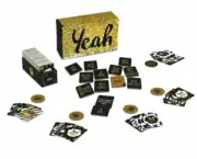 Wonder Forge Yeah Nope Board Game Party Reverse Sequins Black Gold