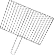 Toddmomy 1Pc Stainless Steel Barbecue Mesh Clamp Tool Durable Grill Clip for Fish Vegetables Easy to Clean BBQ Rack for Outdoor Cooking Camping Heavy Duty Design