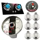6x Gas Stove Knobs Cooker Oven Cooktop Metal Switch Control Alloy Home Kitchen