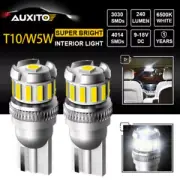 2x T10 White Halogen 196 501 Globes Car Interior Light Side Wedge Bulb AUXITO