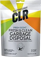 CLR Fresh & Clean Garbage Disposal, Fresh Scent Weekly Foaming Cleaning Pods, 20 Pods
