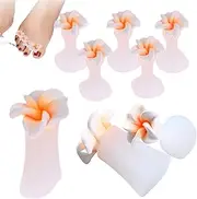 Flower Toe Separators - Silicone Flower Toe Spacers | Silicone Tools Nail Separators For Women | 8 Reusable Toe Spacers For Nail Varnish, Toe Dividers For Varnish Pedicure Manicure