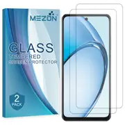 [2 Pack] OPPO A60 Tempered Glass 9H HD Crystal Clear Premium Screen Protector by MEZON – Case Friendly, Shock Absorption (OPPO A60, 9H)
