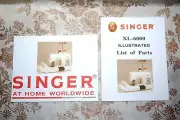 2-Book Library of Service Manuals for Singer Sewing Machines of Class XL-6000