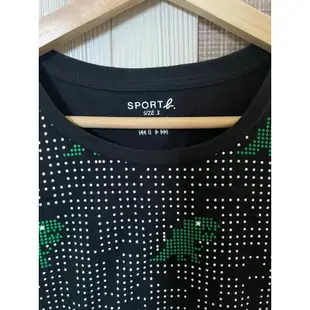 Sport b.恐龍滿版黑色t恤 t shirt