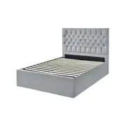 William Gas lift Bed Double - Oshi Standard Fabric - Color Pebble