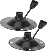 HONMEET 2Pcs Practical Office Chair Swivel Base Plate Metal Construction for Easy Installation Fit for Desk and Stool Chairs Strong Bearing Capacity