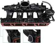 AULINK (OEM Parts) Engine Intake Manifold (2.0L L4) Assembly with MAP Sensor for Audi A3 TT, for 2008-2017 Volkswagen/VW CC Beetle EOS GTI Jetta Passat Tiguan, 06J133201BD 06J133201BH 06J133201AS