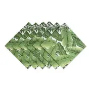 100% Cotton Buffet Napkin Machine Washable, 20" x 20" (Set of 6) Banana Leaf