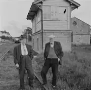 Simon O'Grady and G Willoghby Kilmessan Co Meath Ireland Railway OLD PHOTO